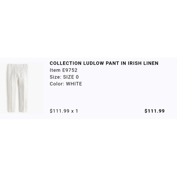 Jcrew Collection Ludlow Pant in Irish Linen - Picture 9 of 9